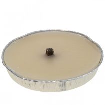 Bougie d&#39;extérieur Flame bowl dans un bol en aluminium crème Ø17cm