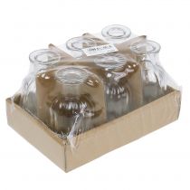 Article Vase bouteille petit Ø5,5cm H10,5cm transparent 6 pcs