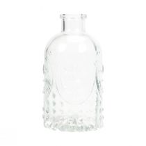 Bouteilles décoratives mini vases bougeoirs en verre H12,5 cm 6pcs