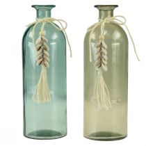 Article Bouteilles vase décoratif en verre cauris maritime H26cm 2pcs