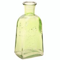 Article Vase bouteille en verre avec motif bouteille en verre vert H19cm 2pcs