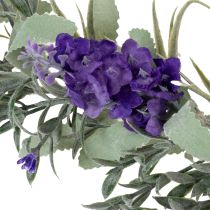 Article Guirlande de lilas artificielle, décoration printanière pour occasions spéciales et motifs saisonniers, 145 cm, lot de 2