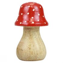 Article Amanite tue-mouches décoration champignons champignons en bois décoration automne H6/8/10cm lot de 3