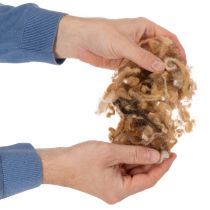Article Laine de mouton brun chiné en vrac pour travaux manuels, 250 g
