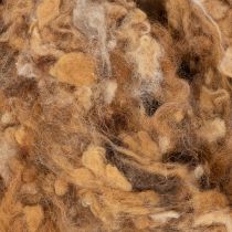 Article Laine de mouton brun chiné en vrac pour travaux manuels, 250 g