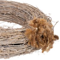 Article Laine de mouton brun chiné en vrac pour travaux manuels, 250 g