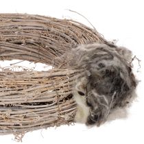 Article Laine de mouton décorative naturelle, gris chiné, 250 g