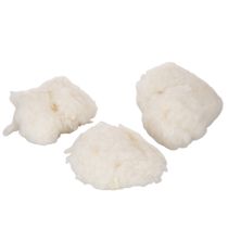 Article Laine de mouton en vrac 100 % naturelle blanche chinée 250 g