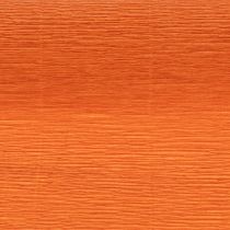 Article Rouleau de papier crêpon orange pour décoration florale 50x250 cm