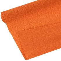 Article Rouleau de papier crêpon orange pour décoration florale 50x250 cm