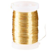 Article Fil de fleuriste, fil de myrte, fil décoratif, doré, 0,30 mm, 100 g, lot de 3, pour loisirs créatifs, fabrication de bijoux et décoration