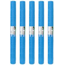 Article Krepppapier pour décoration florale bleu 50×250 cm - Lot de 5