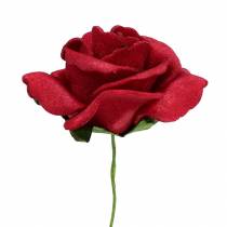 Rose mousse Ø4.5cm rouge 36pcs