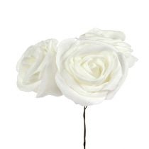 Mousse rose blanche avec nacre Ø7.5cm 12p