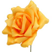 Rose en mousse Ø15cm jaune 4pcs