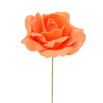 Article Rose en mousse Ø 6cm orange 27p