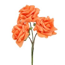 Article Rose en mousse Ø7,5cm orange 18 pcs