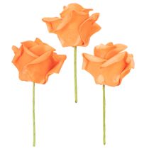 Article Roses artificielles orange 5 cm mousse lot de 100