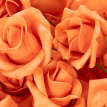 Article Roses artificielles orange 5 cm mousse lot de 100