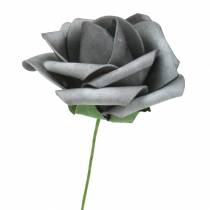 Article Rose mousse Ø7.5cm gris 18p