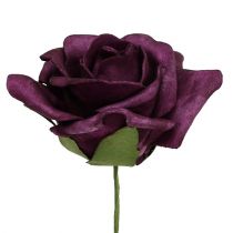 Article Roses en mousse Ø7,5cm Mauve 18 pcs