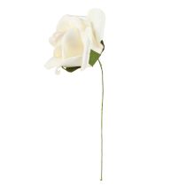 Article Roses en mousse artificielles couleur crème Ø6 cm - Lot de 27