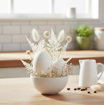 Article Oeufs blancs naturels décoratifs 10 pièces
