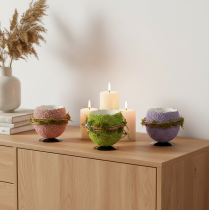 Article Bol décoratif en forme d'œuf de Pâques, idéal pour la décoration de table printanière ou pascale, 9 cm, lot de 4.