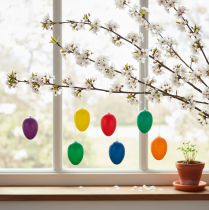 Article Décorations d'œufs de Pâques pour le printemps, pour la maison ou le jardin. Objets décoratifs colorés, 6 cm, lot de 24.