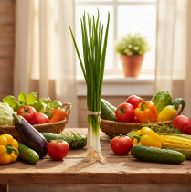 Article Oignons nouveaux artificiels légumes décoratifs L30cm 4 pcs