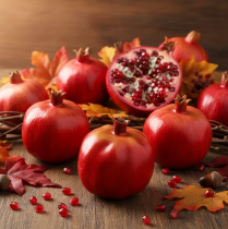 Article Décoration de fenêtre rouge artificielle de fruit décoratif de grenade 10,5 cm