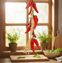 Article Cintre décoratif piments d'été rouge artificiel L50cm