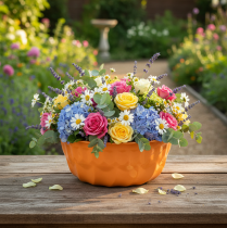 Article Moule à gâteau Bundt décoratif en métal orange Ø23cm H12cm