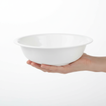 Article Coupe en métal blanche Ø36cm avec finition émail