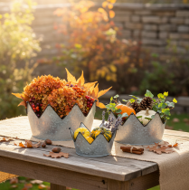 Article Bol décoratif en métal, couronne Ø 26,5/22,5/19 cm, lot de 3