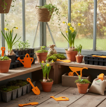 Article Outil de jardin feutre orange 24 pcs