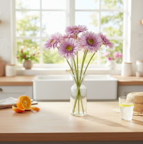 Article Fleurs artificielles Gerbera violet 47 cm - Lot de 6