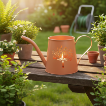 Article Arrosoirs décoratifs en métal, motif pissenlit orange, porte-bougies chauffe-plat, 12 cm, lot de 2