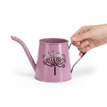 Article Arrosoir décoratif en métal, motif pissenlit rose, 12 cm, lot de 2