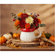 Article Tasse décorative en céramique motif champignon rouge et blanc 10 cm
