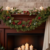 Article Guirlande Artificielle Sapin Vert 180 cm pour Décoration Festive