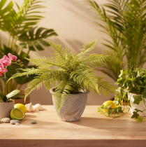 Article Künstlicher Farn en pot décoratif pour intérieur 35 cm