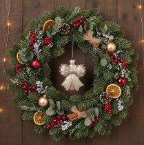 Article Set de 2 décorations de Noël en verre forme nœud à suspendre 10 cm marron