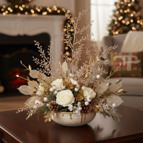 Article Branche artificielle avec petites baies 85 cm champagne