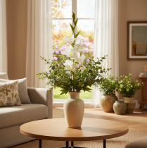 Article Gladiolus artificielle blanche, tige longue 88 cm, décoration intérieure