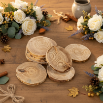 Article Rondelles de bois naturel pour la décoration et les loisirs créatifs, 6 cm, 300 g