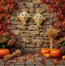 Article Dragon décoratif avec visage et attache, décoration d'automne, 40 cm, 2 pièces