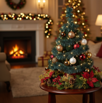 Article Guirlande de Noël à Lamelles avec 60 LED et Timer, 3 m, Vert Émeraude, Usage Intérieur et Extérieur
