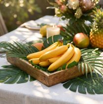Article Banane décorative artificielle jaune en résine 18 cm