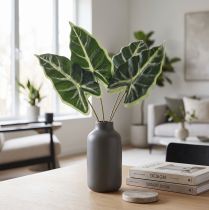 Article Plante artificielle Alocasia Feuilles en forme de flèche 55 cm - Vert clair et vert foncé